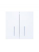 Выключатель скрытой установки, двухклавишный, без заземления, 10 А, 250 В, пластик, подсветка, IP20, белый, безвинтовой, зажим/клемма, Lezard, Zima, 704-0288-112QC