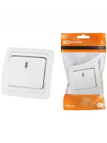 Переключатель 10 А, пластик, на 2 направления, белый, TDM Electric, Валдай, SQ1804-0003