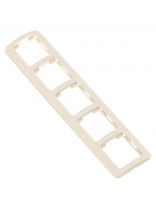 Рамка пятипостовая, горизонтальная, ABS пластик, слоновая кость, UNIVersal, Валери, 1040