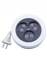 Удлинитель-рулетка бытовой 3 гнезда, 5 м, ШВВП, 2х0.75 мм2, без заземления, UNIVersal, У6-004, 9634578