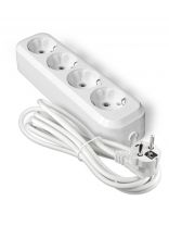 Удлинитель бытовой 4 гнезда, 3 м, ПВС, 3х0.75 мм2, с заземлением, UNIVersal, У10, У10-555