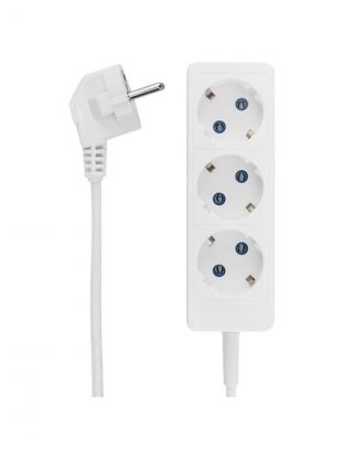 Удлинитель бытовой 3 гнезда, 5 м, 3х0.75 мм2, с заземлением, белый, PROconnect, 11-7212