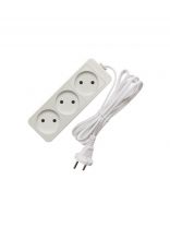 Удлинитель бытовой 3 гнезда, 3 м, ПВС, без заземления, 2200 Вт, Союз, 481S-1303