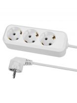 Удлинитель 3 гнезда, 10 м, с заземлением, 10 А, 2300 Вт, белый, TDM Electric, Народный, SQ1303-1044