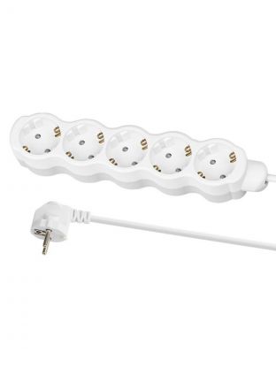 Удлинитель бытовой 5 гнезд, 3 м, ПВС, 3х1 мм2, с заземлением, 16 А, 250 В, с защитными шторками, TDM Electric, Люкс, SQ1303-4036