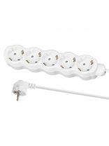 Удлинитель бытовой 5 гнезд, 3 м, ПВС, 3х1 мм2, с заземлением, 16 А, 250 В, с защитными шторками, TDM Electric, Люкс, SQ1303-4036