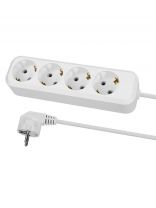 Удлинитель 4 гнезда, 5 м, с заземлением, 16 А, 3680 Вт, белый, TDM Electric, Народный УН3, SQ1303-14