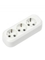 Корпус удлинителя 3 гнезда, 3 полюса, с заземлением, 16 А, 3.5 кВт, белый, Smartbuy, SBE-16-3-00-Z