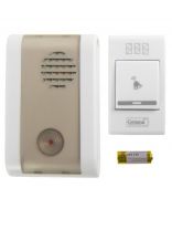 Звонок дверной беспроводной, сетевой, 36 мелодий, кнопка IP 20, 1 х 12 В, от батареек, 23А в комплекте, 100 м, General Lighting Systems, 800651