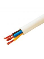Кабель ПВС, 3х2.5 мм2, 10 м, медь, гибкий, ГОСТ, белый, TDM Electric, SQ0118-0016