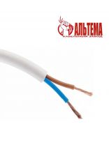 Кабель ПВС, 2х0.75 мм2, 20 м, медь, гибкий, ГОСТ, белый, Альтема, А000435