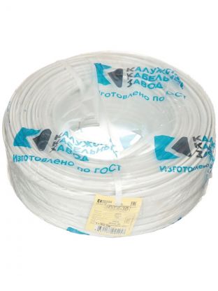 Провод ПУНП, 3х2.5 мм2, 100 м, медь, ПуВВ, ПБПП, ПУНП, ПБВВ, ГОСТ, белый, ККЗ