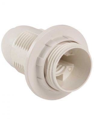 Патрон E14, подвесной, General Lighting Systems, термопластик, с кольцом, белый, 474009