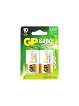 Батарейка GP, D (LR20), Alkaline Super, щелочная, блистер, 2 шт, 02655
