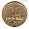 Литва 20 центов 2008