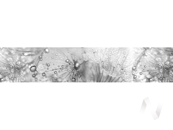 Панель KM MR 34 Одуванчики и капли, Мерцание и серебро