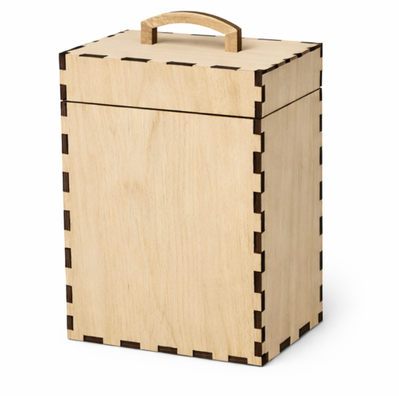 Коробка для крепкого алкоголя с замком и ручкой