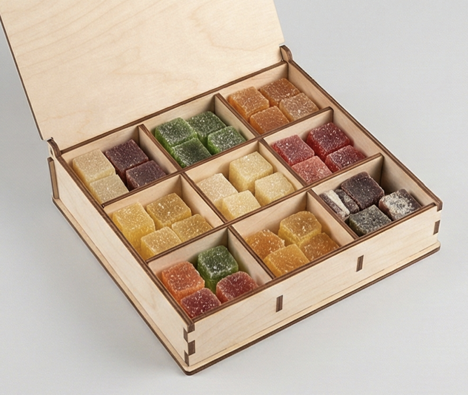 Коробка для пастилы/мармелада (секционная)