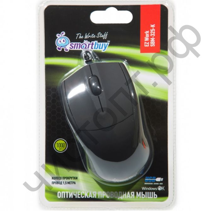 Мышь провод.USB Smartbuy 325 Black (SBM-325-K)