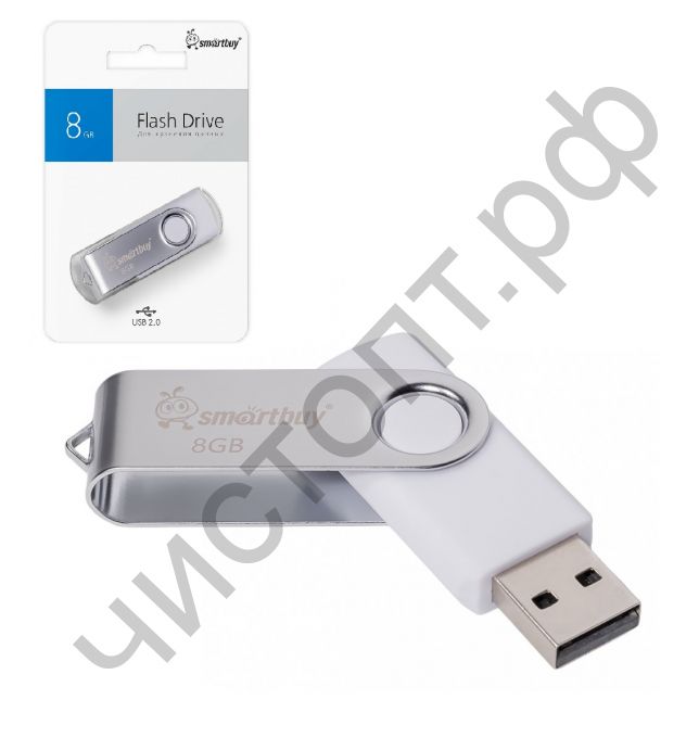 флэш-карта Smartbuy 8GB Twist White белый