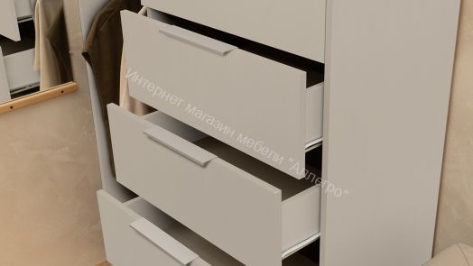 Комод комбинированный «Нуар» тип 1  Белый ясень