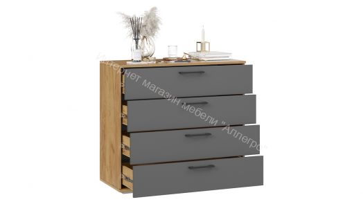 Комод «Нео» - 502.000.000 Дуб Крафт золотой, Серый графит