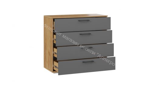 Комод «Нео» - 502.000.000 Дуб Крафт золотой, Серый графит