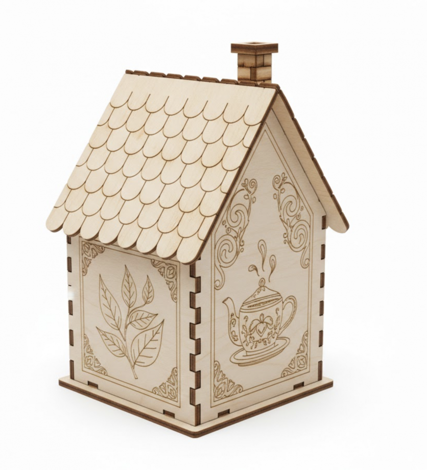 Чайный домик классический с гравировкой