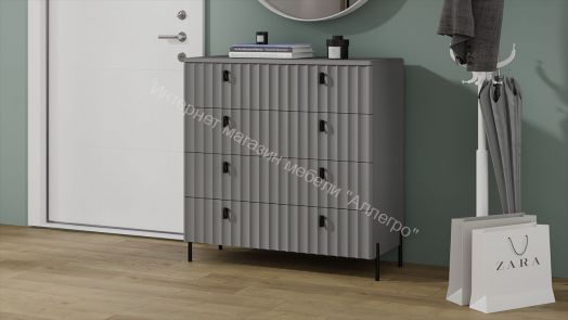 Комод «Тиффани» - 407.003.000 Серый графит, Графит матовый