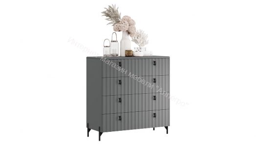 Комод «Тиффани» - 407.003.000 Серый графит, Графит матовый