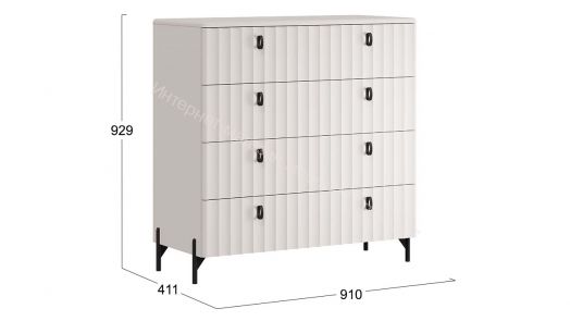 Комод «Тиффани» - 407.003.000 Кашемир, Кашемир матовый