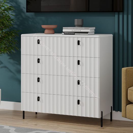 Комод «Тиффани» - 407.003.000 Белый Жемчуг, Белый софт