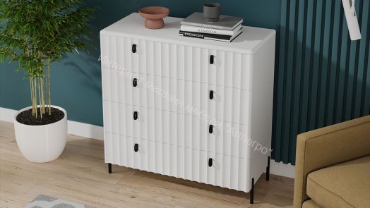 Комод «Тиффани» - 407.003.000 Белый Жемчуг, Белый софт