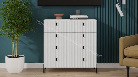 Комод «Тиффани» - 407.003.000 Белый Жемчуг, Белый софт