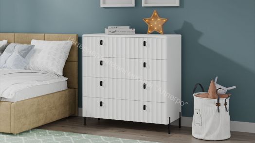 Комод «Тиффани» - 407.003.000 Белый Жемчуг, Белый софт