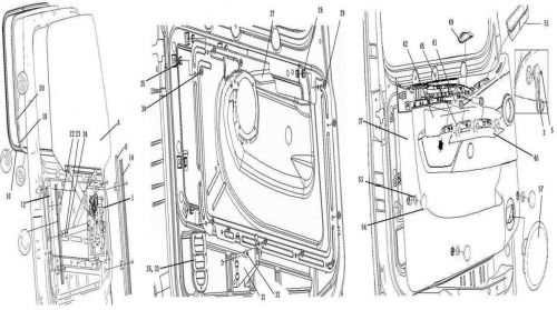 Стекло левой двери (со стеклянным кронштейном) (Hion Yaohua) для Howo70