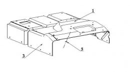 Левая теплоизоляция и звукопоглощающий коврик (двигатель China III) для Howo70