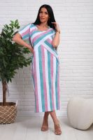 348т платье [розовый+бирюзовый]