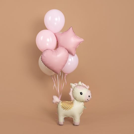 Лошадка с фонтаном сет шаров с гелием и воздухом