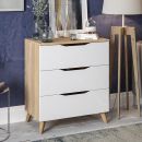 Комод тип 3 с опорами Бук матовый, Дуб Сонома, Белый ясень