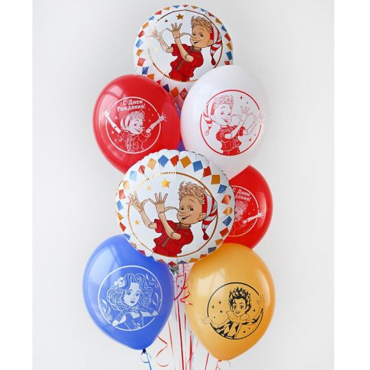 Буратино фонтан из шаров с гелием