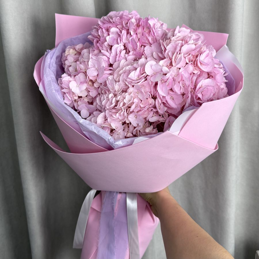 Монобукет из 5 гортензий