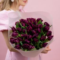 Тюльпаны пионовидные фиолетовые 35шт