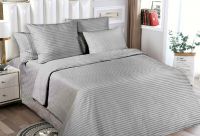 Поплин 2-х спальный с евро [в ассортименте] Премиум ПЭлит-103 серый постельное белье