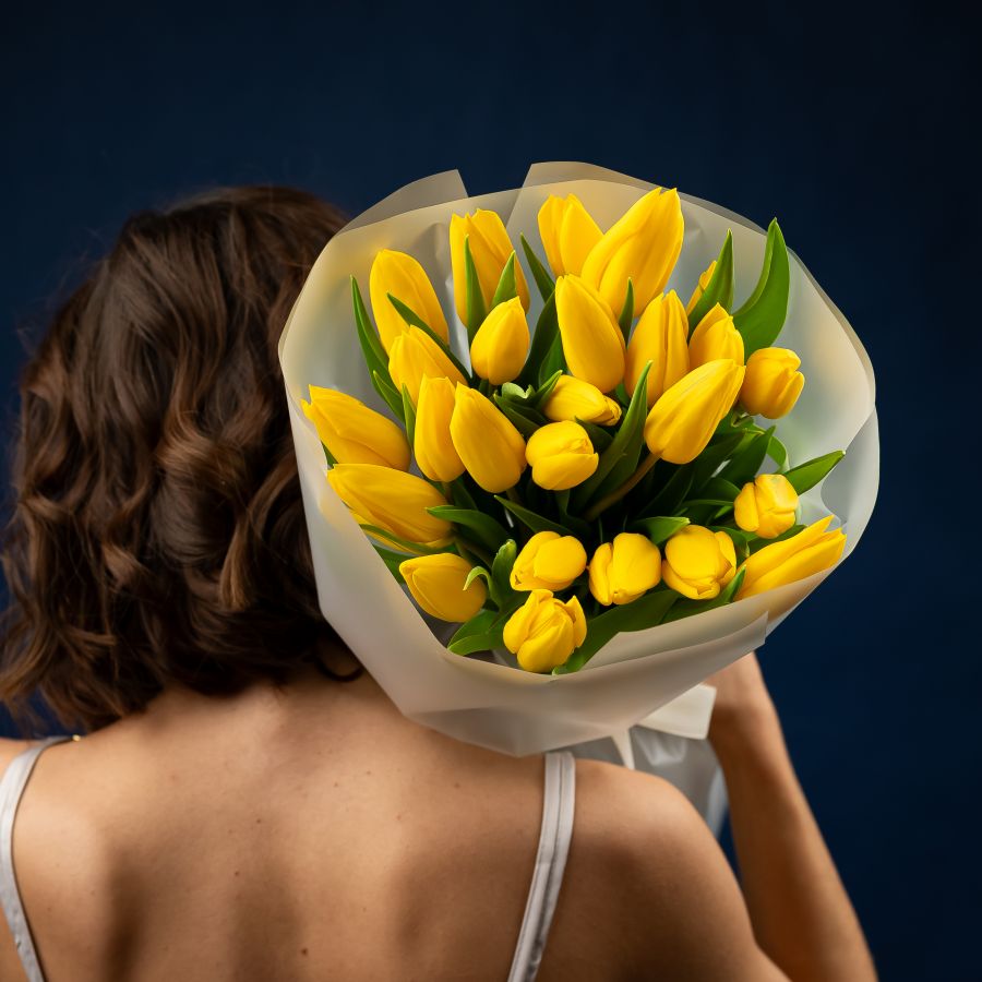 Тюльпаны желтые от 25шт.