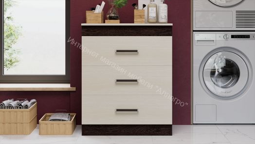 Комод со встроенной гладильной доской (Венге Цаво/Дуб Белфорт)