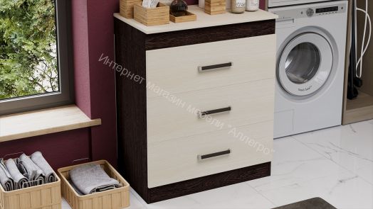 Комод со встроенной гладильной доской (Венге Цаво/Дуб Белфорт)