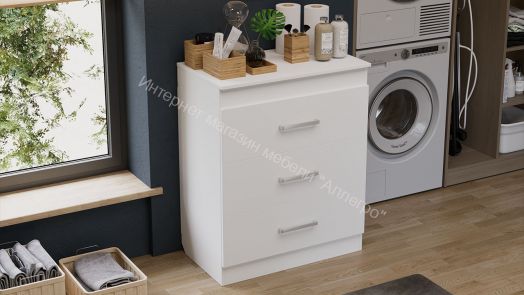 Комод со встроенной гладильной доской Белый Ясень