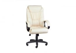 Кресло Ромул ультра, мех. качания, кожзам бежевый, мягкие подлокотники