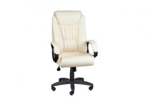 Кресло Ромул ультра, мех. качания, кожзам бежевый, мягкие подлокотники